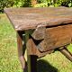 Antique Spanish side table pine rustic pay table with drawer