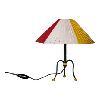 Vintage tripod lamp, bedside lamp, table lamp, rockabilly, retro, scoubidou son lamp, decoration