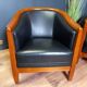 Dark blue club armchair (2x)