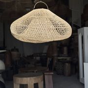 Suspension or rattan lampshade in the shape of a cloud or flattened bubble D60 H35