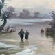 Table oil on canvas french Oil on canvas XIX Eme School of Barbizon Signed SCHMITZ