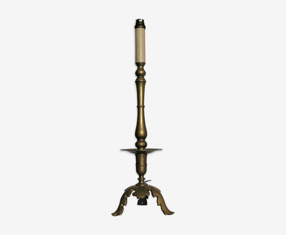 Candlestick-shaped lamp (brass)