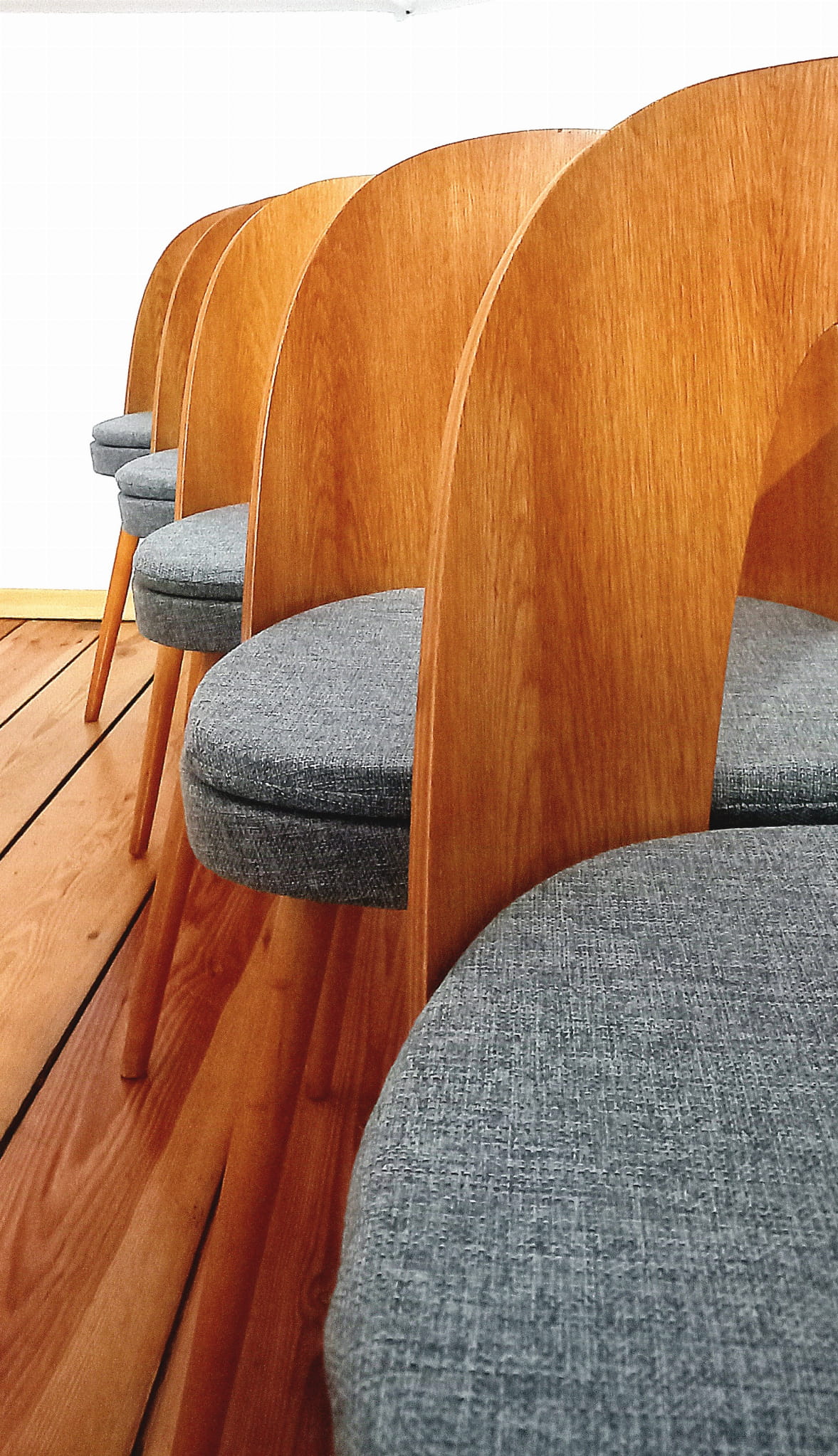 Set of five chairs, design. A. Suman, Tatra Nabytok, Czechoslovakia, 60s