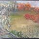 Tableau vintage paysage années 70