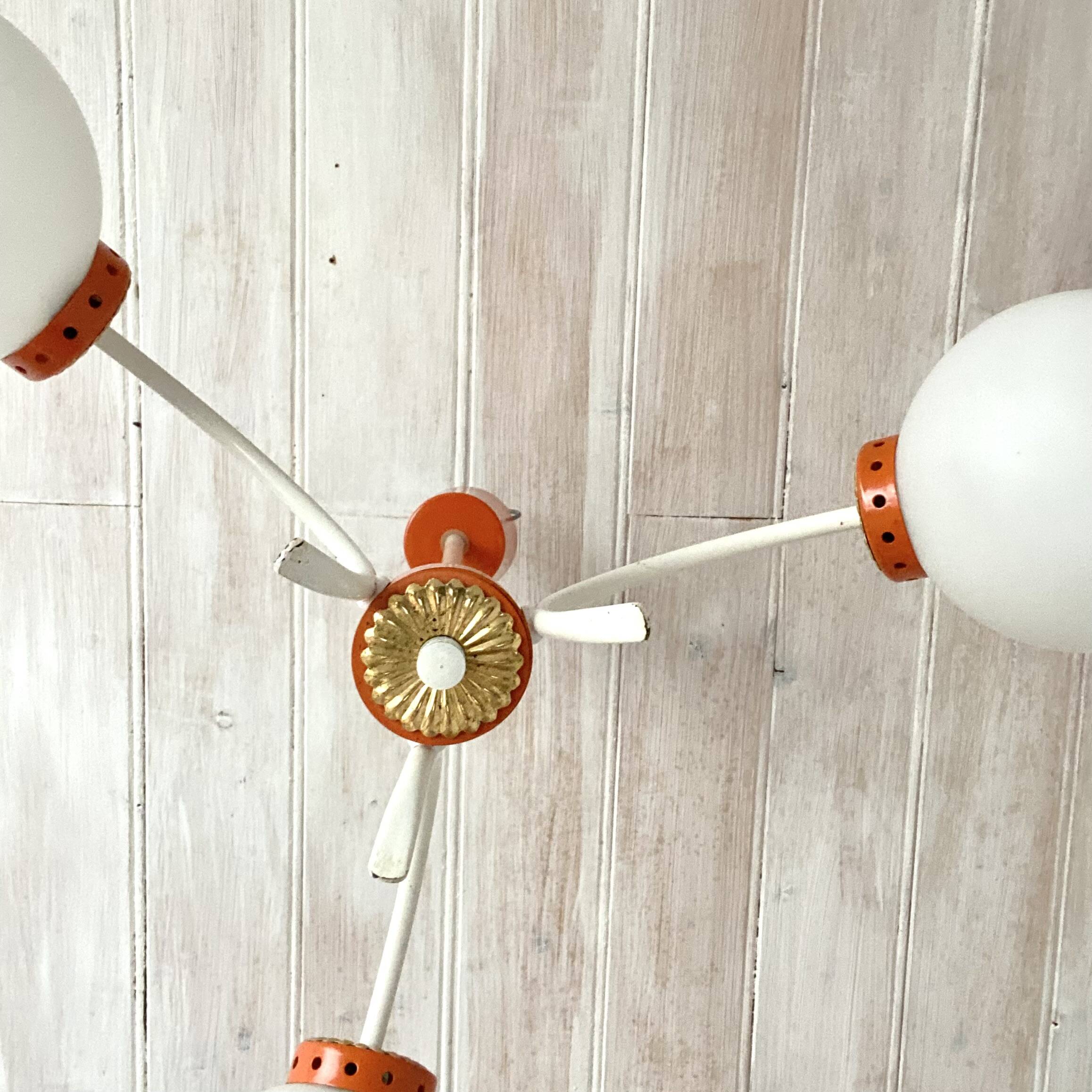 Vintage opaline globe lights