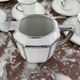 Coffee set, tea 1925, art deco, union céramique, uc, limoges, 8 cups, 8 subcups, teapot