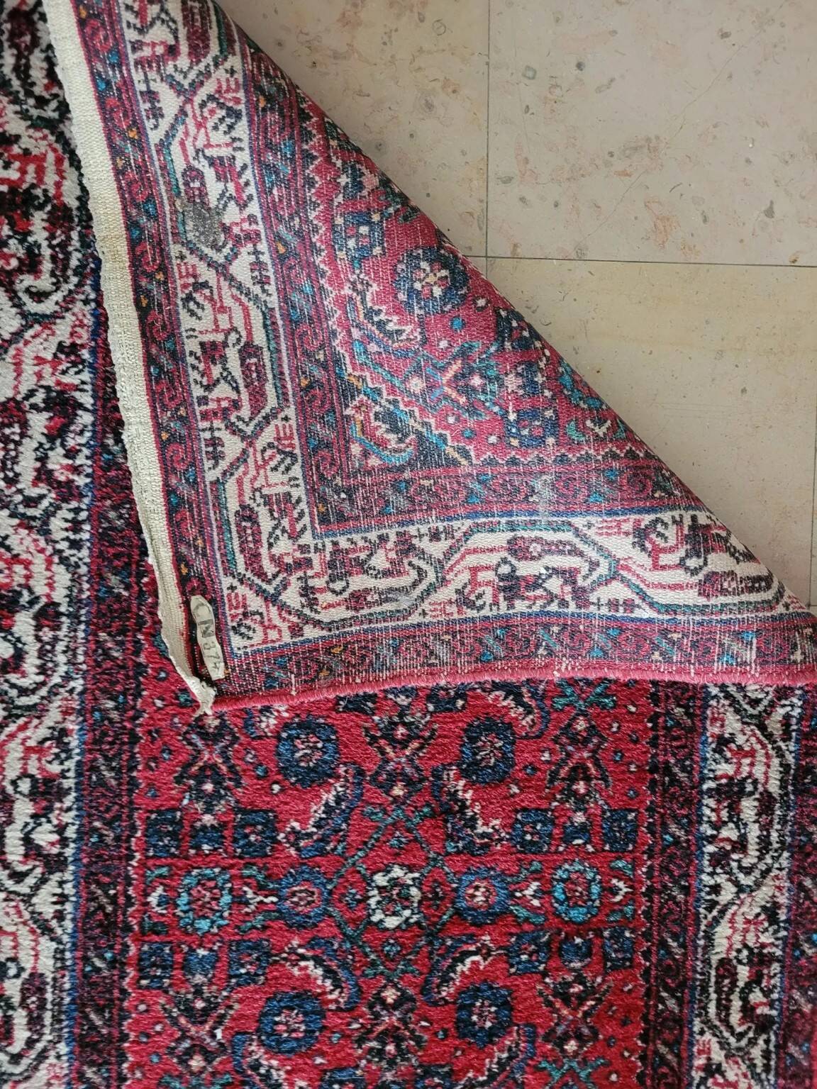 Hand-knotted wool Persian hallway rug