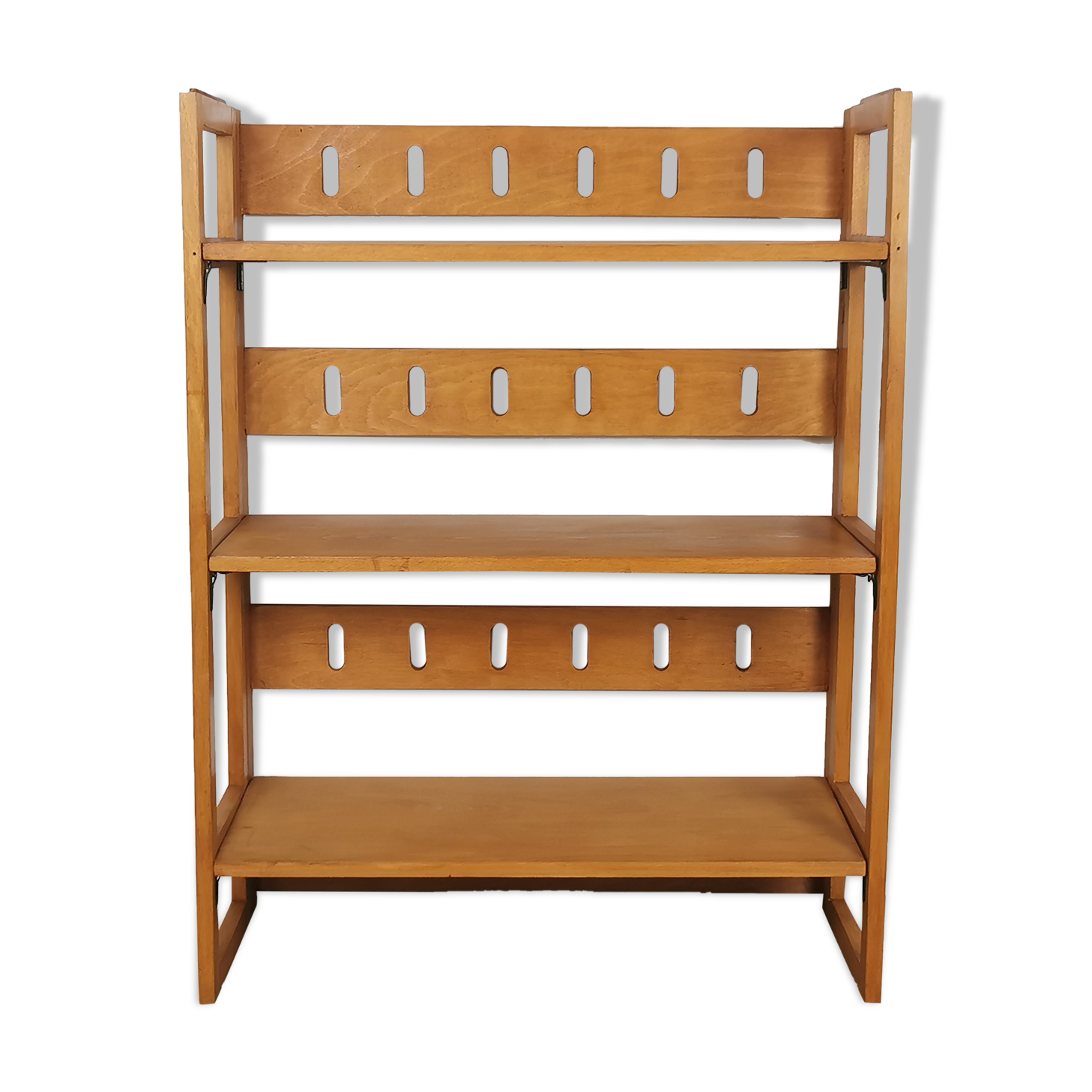 Folding bookcase shelf