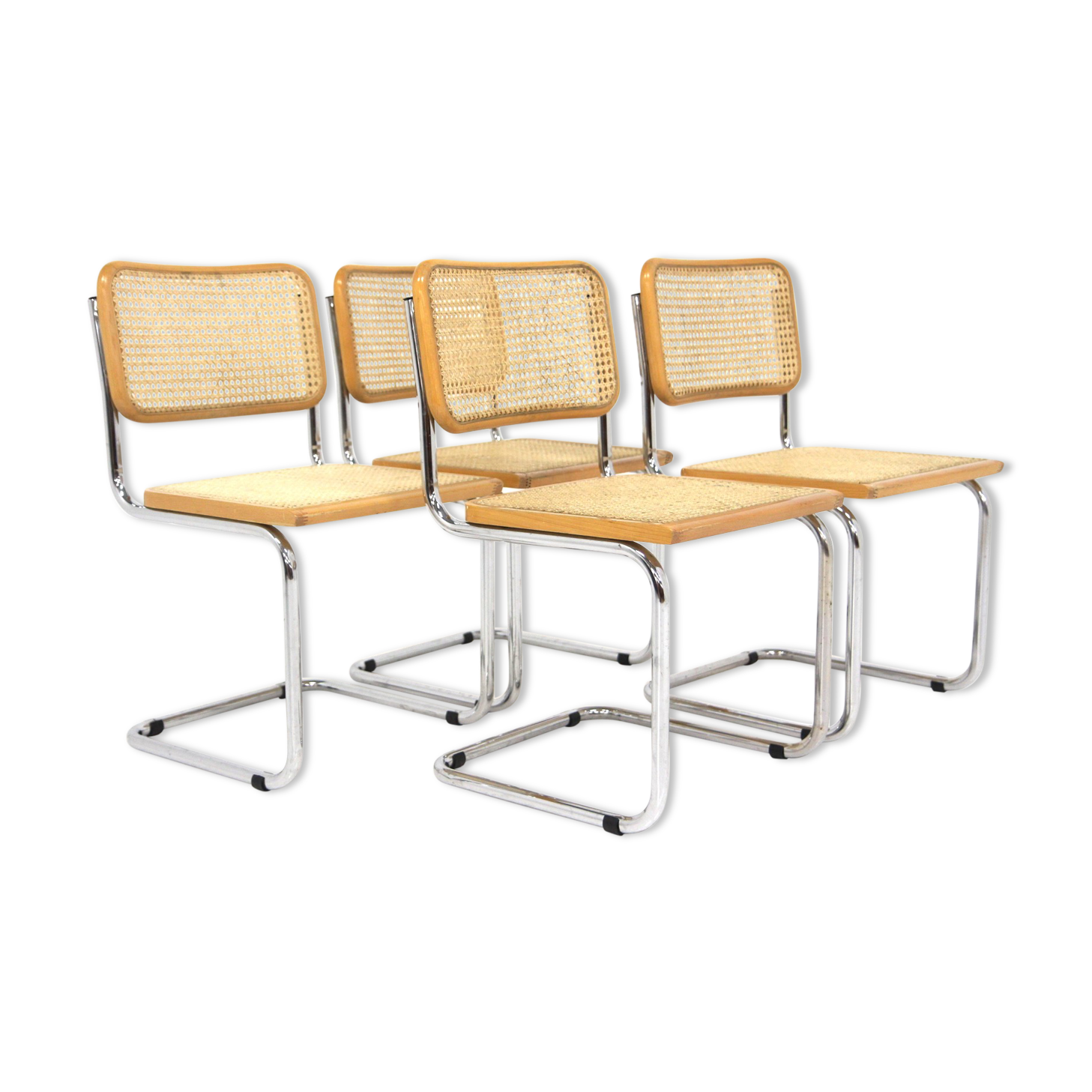 Set de 4 chaises "B32", Marcel Breuer, Italie, 1990