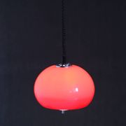 1970s Harvey Guzzini Red Pendant Light for Meblo, Italy