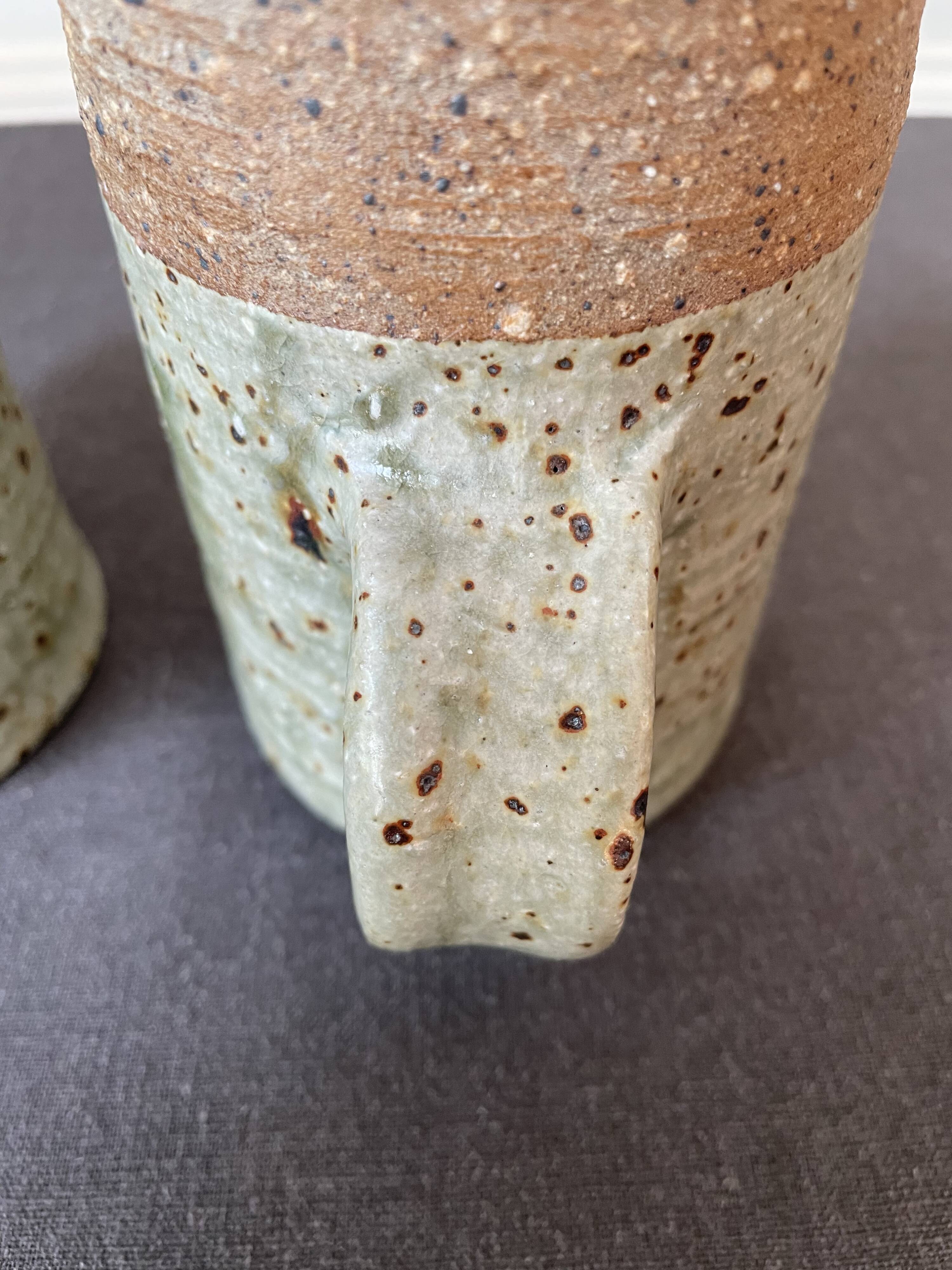 Pyrite stoneware mugs
