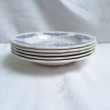 Vintage blue soup plates