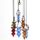 1970's colorful Belgian glass chandelier by Nanny Still for Massive