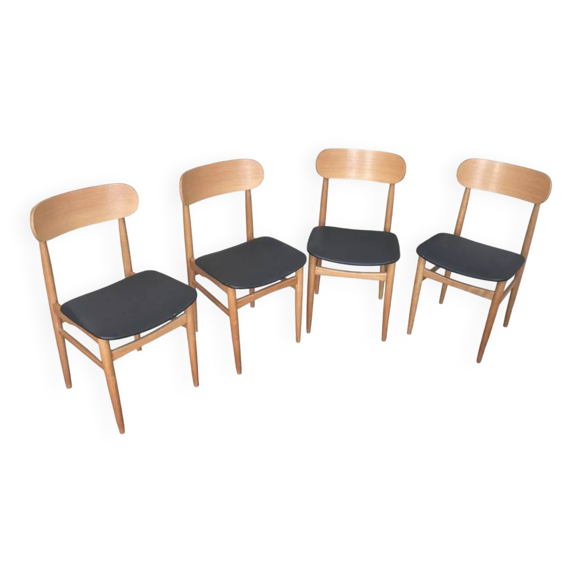 Set of 4 Italian chairs Gessef Consorzio Sedie Friuli 1970