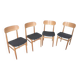 Set of 4 Italian chairs Gessef Consorzio Sedie Friuli 1970