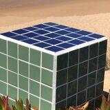 Cube side table - ceramic tiles