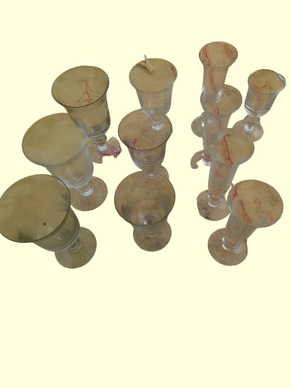 Set of 40 La Rochère Amitier crystal glasses from the 19th century + 8 replacements