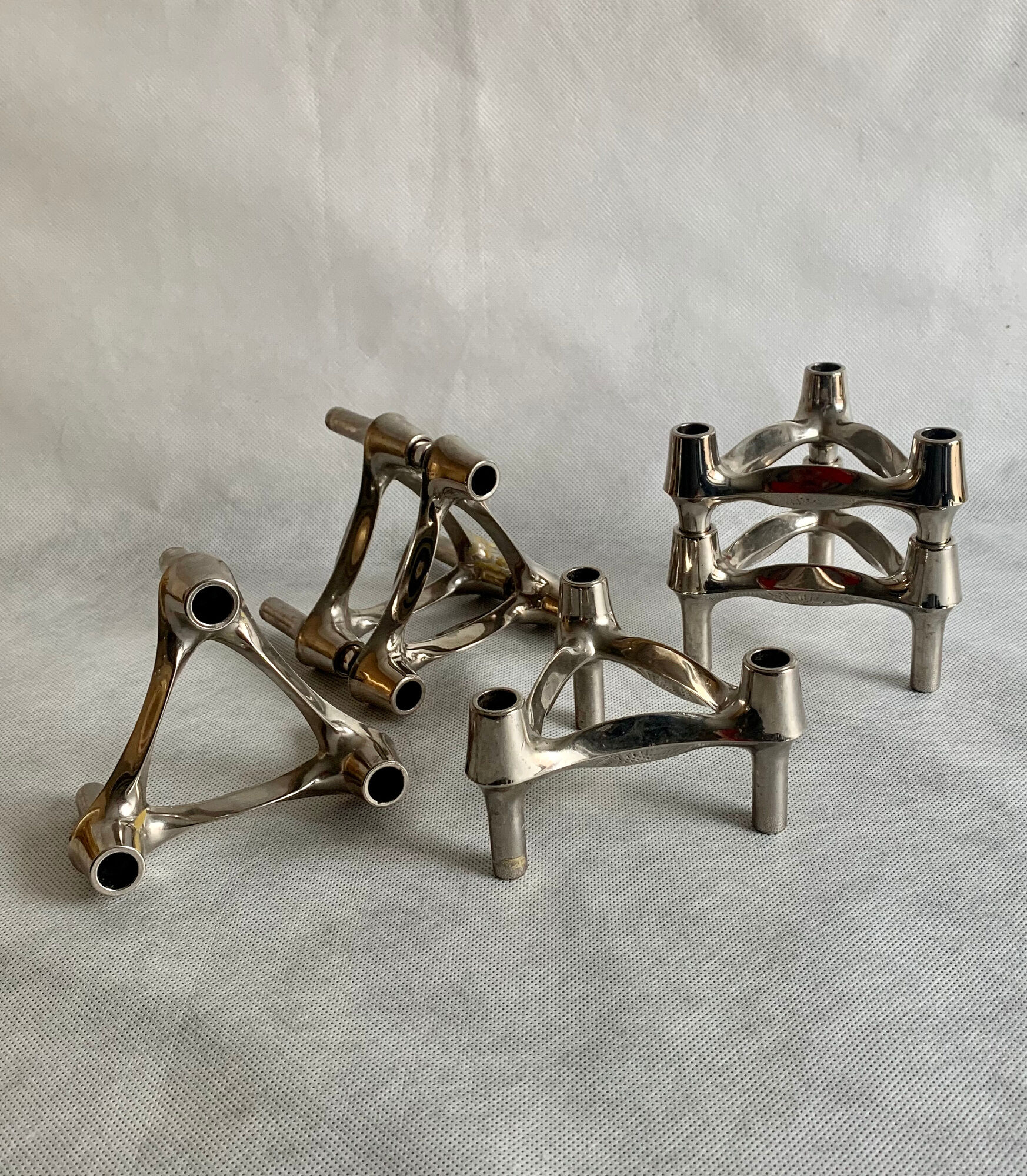 Candleholders by Fritz Nagel for BMF, 1960s, set of 6