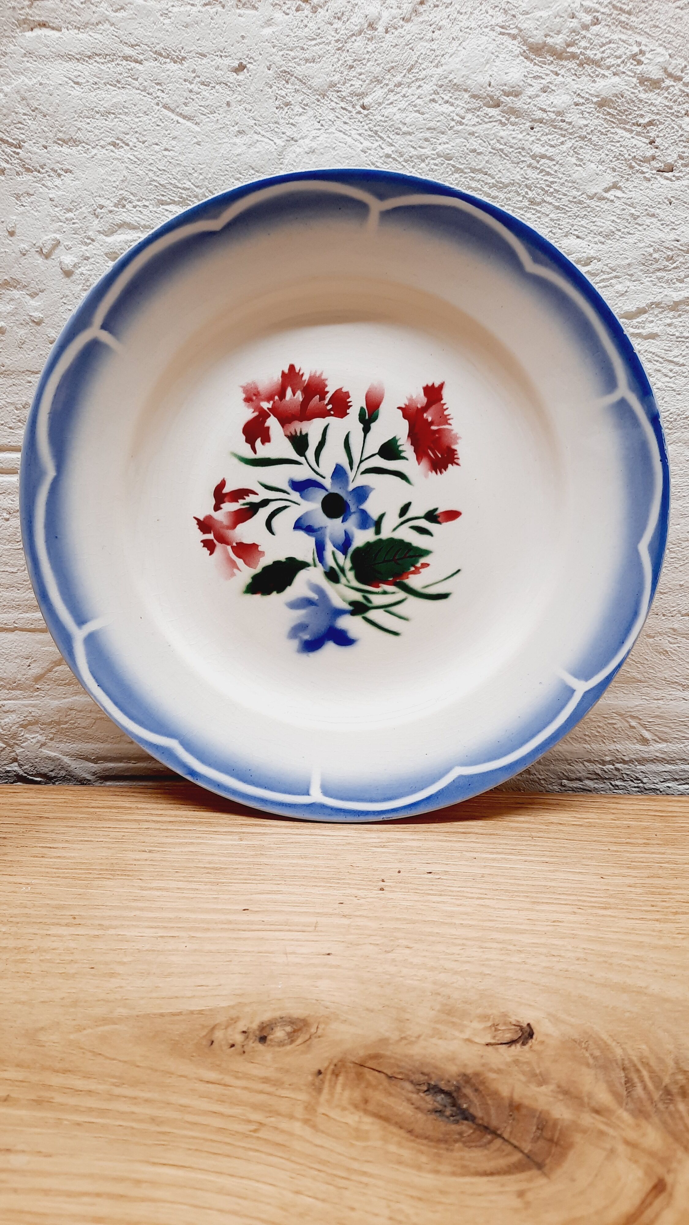 Set 3 assiettes plates Sarreguemines