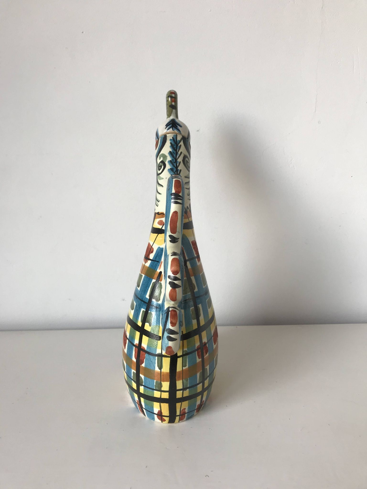 Zoomorphic ceramic bottle, Kéraluc, Georges Allier, 1950s