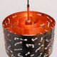 Brutalist copper pendant lamp from Boréns, 1970s