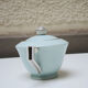 Art deco porcelain teapot and sweetener: maison cambet lyon