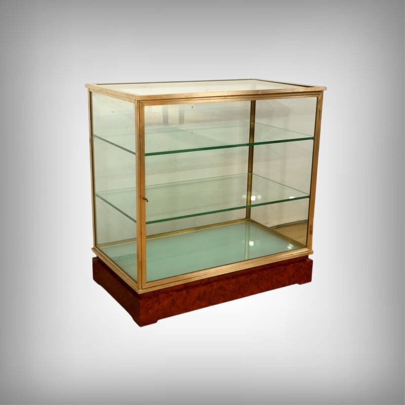 Display Cabinet in Brass and Elm – 1950