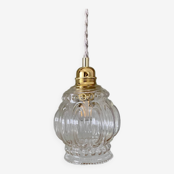 Vintage glass globe pendant light