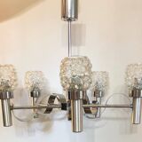 Chandelier with glassware Helena Tynell 1970
