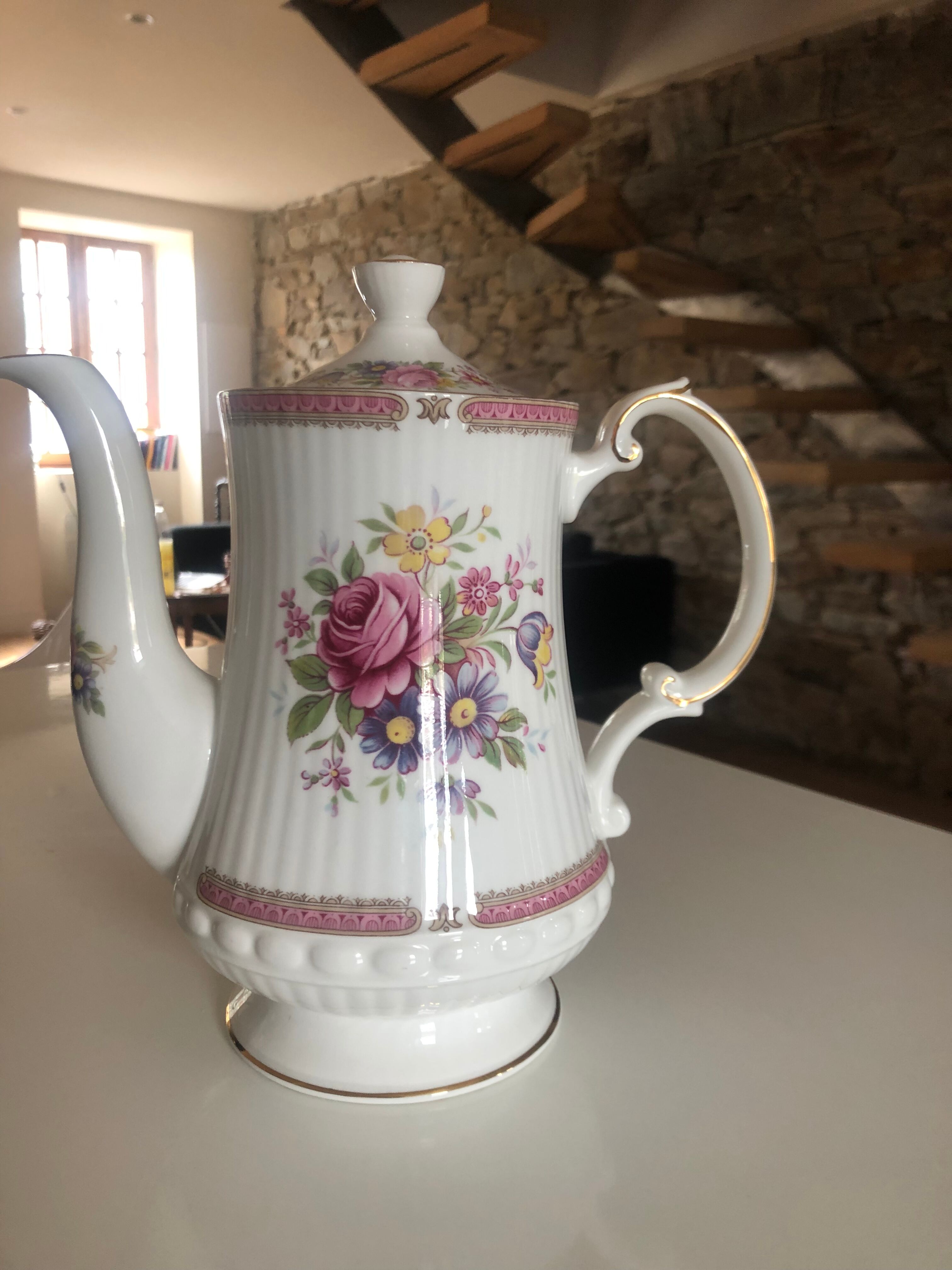 English porcelain coffee maker