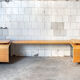 Bedroom in winked maple and fabric by Giovanni Offredi for Saporiti Italia 1970s