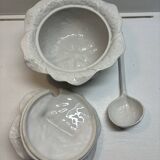 White cabbage slip tureen
