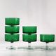 6 translucent green champagne glasses, Cavalier Luminarc dessert glasses