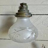 Art Deco wall lamp in metal and glass