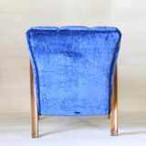 1940s italian art deco velvet armchair