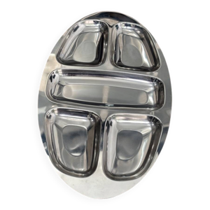Grand plat à compartiments - inox