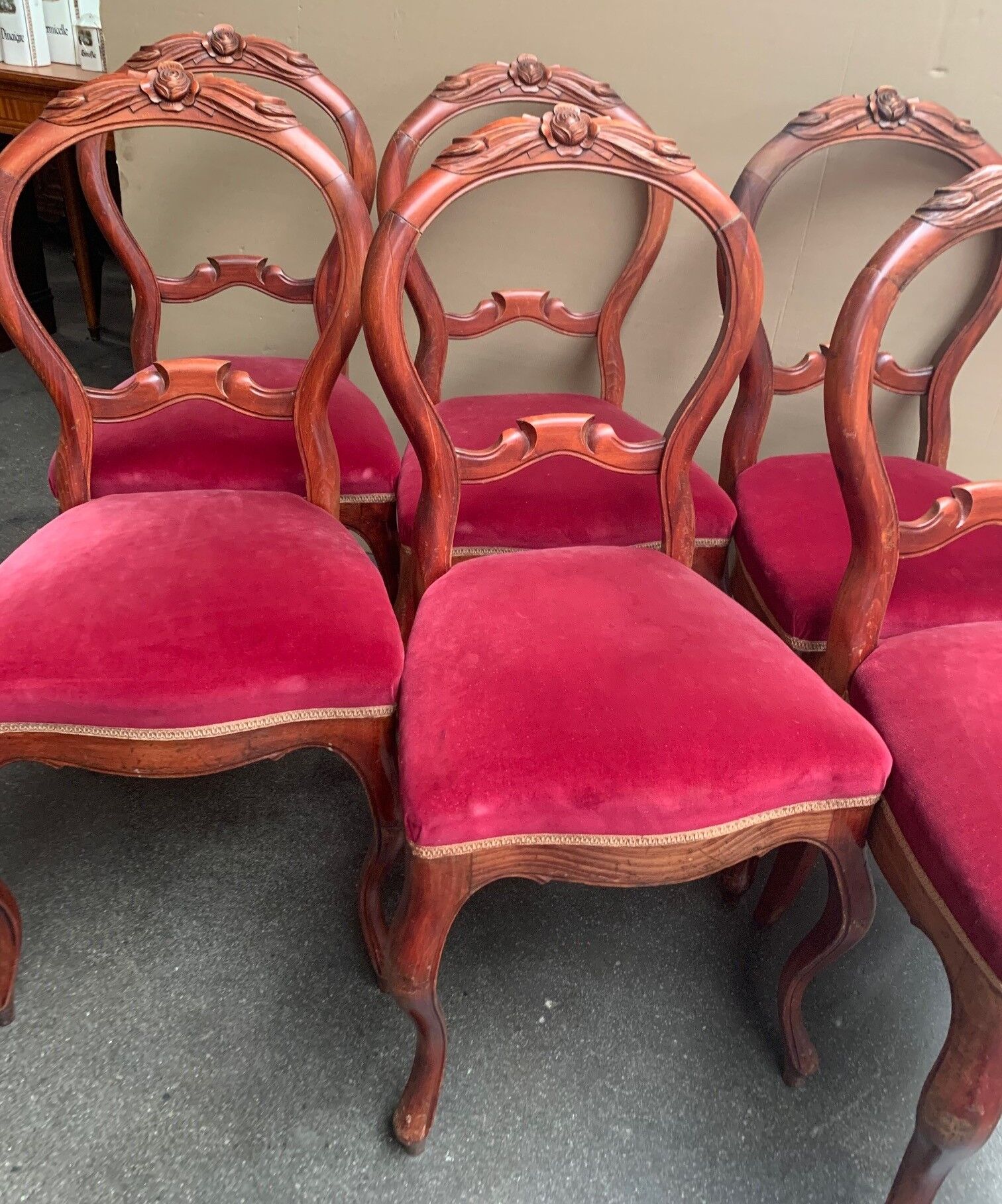 Set of Louis XV style chairs.