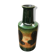 Old vase shape green ceramics bottle - vintage brown