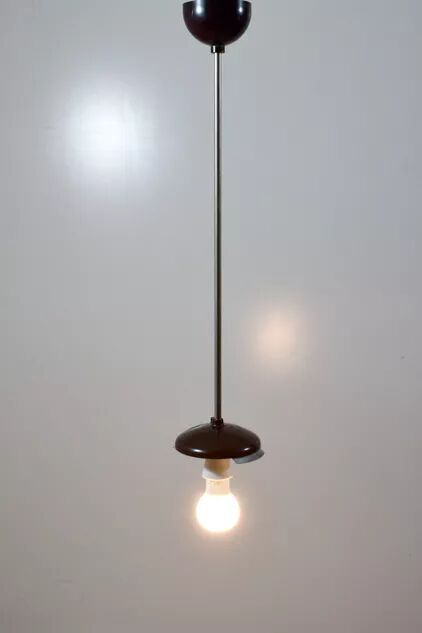 Modernist suspension 1930 opaline glass bakelite