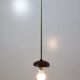 Modernist suspension 1930 opaline glass bakelite