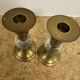 Bougeoirs laiton plexi années 70