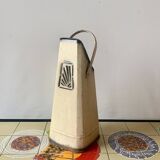 Art Deco coal bucket in enameled sheet metal
