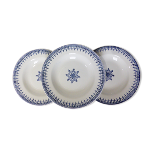 3 assiettes creuses vintage de