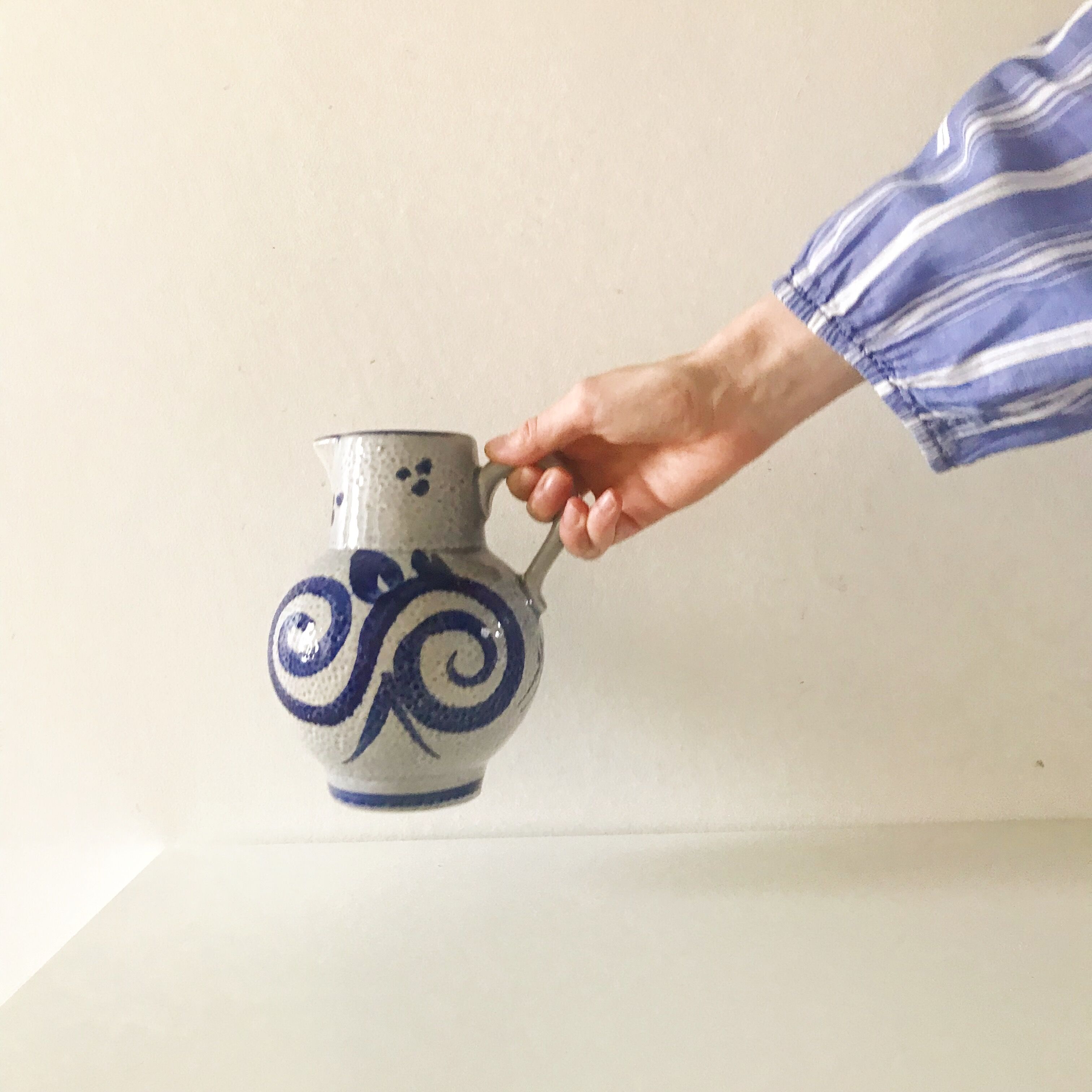 Blue pitcher West Germany