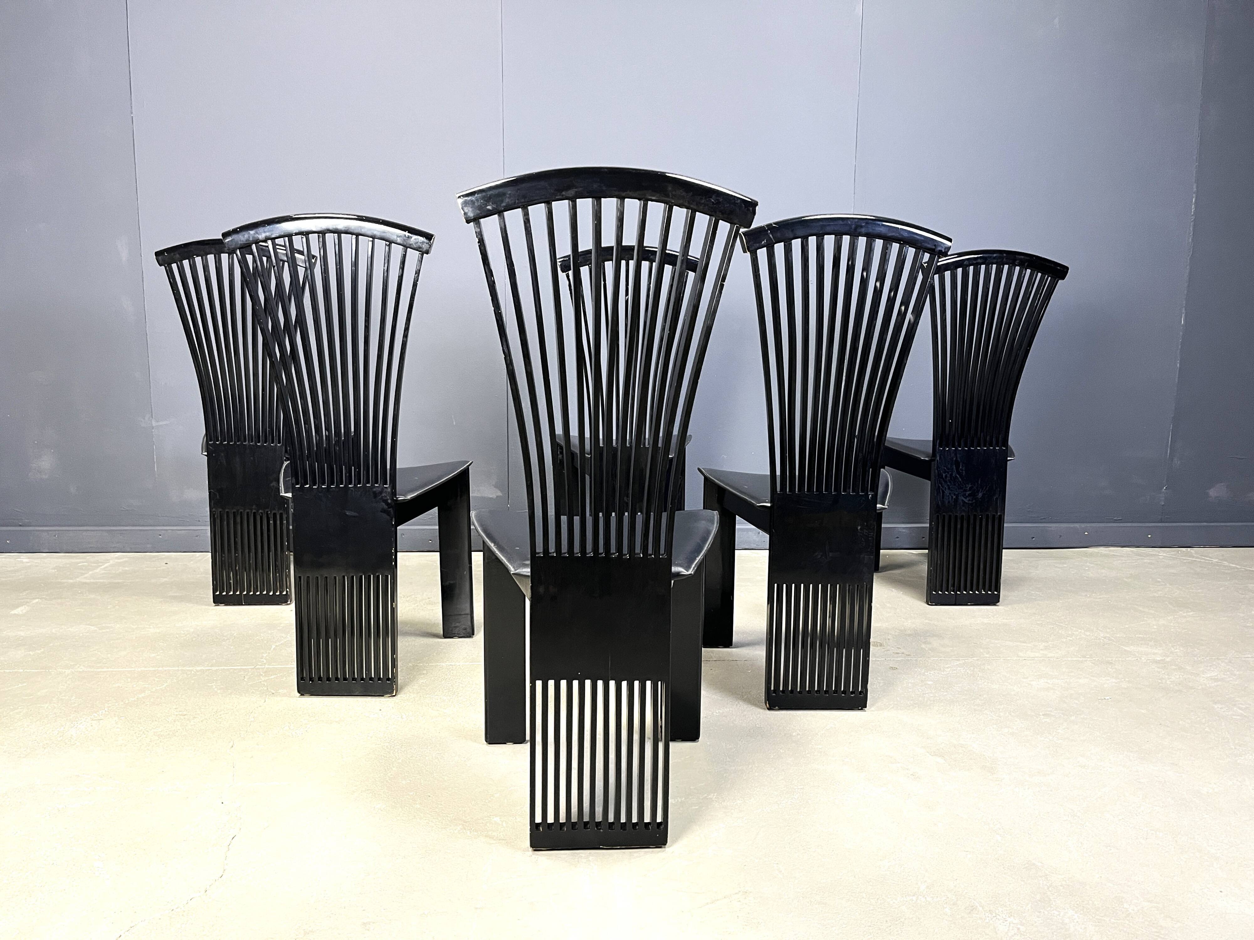 Vintage dining chairs by Pietro costantini, 1980s, set of 6