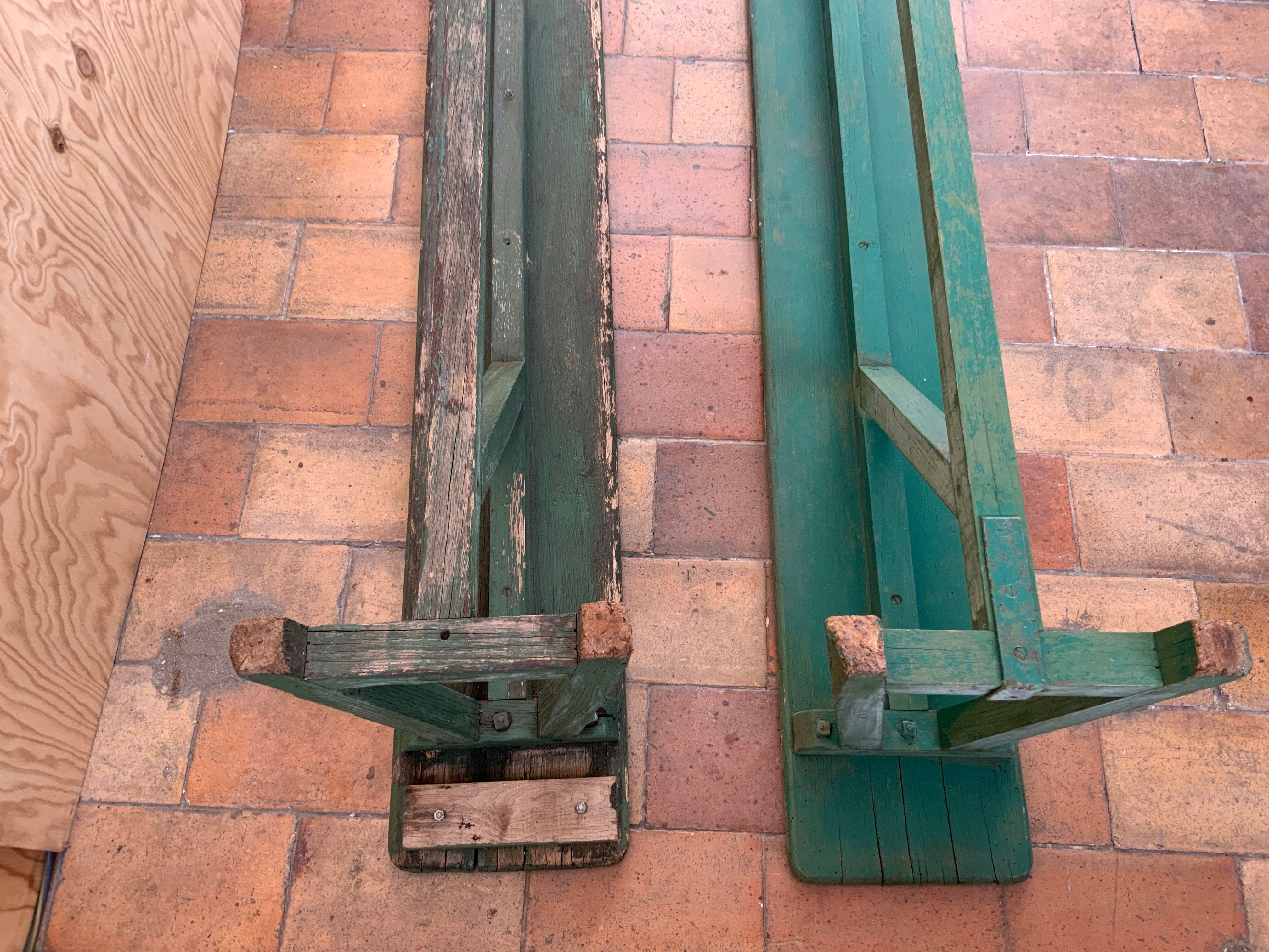 Pair of vintage benches