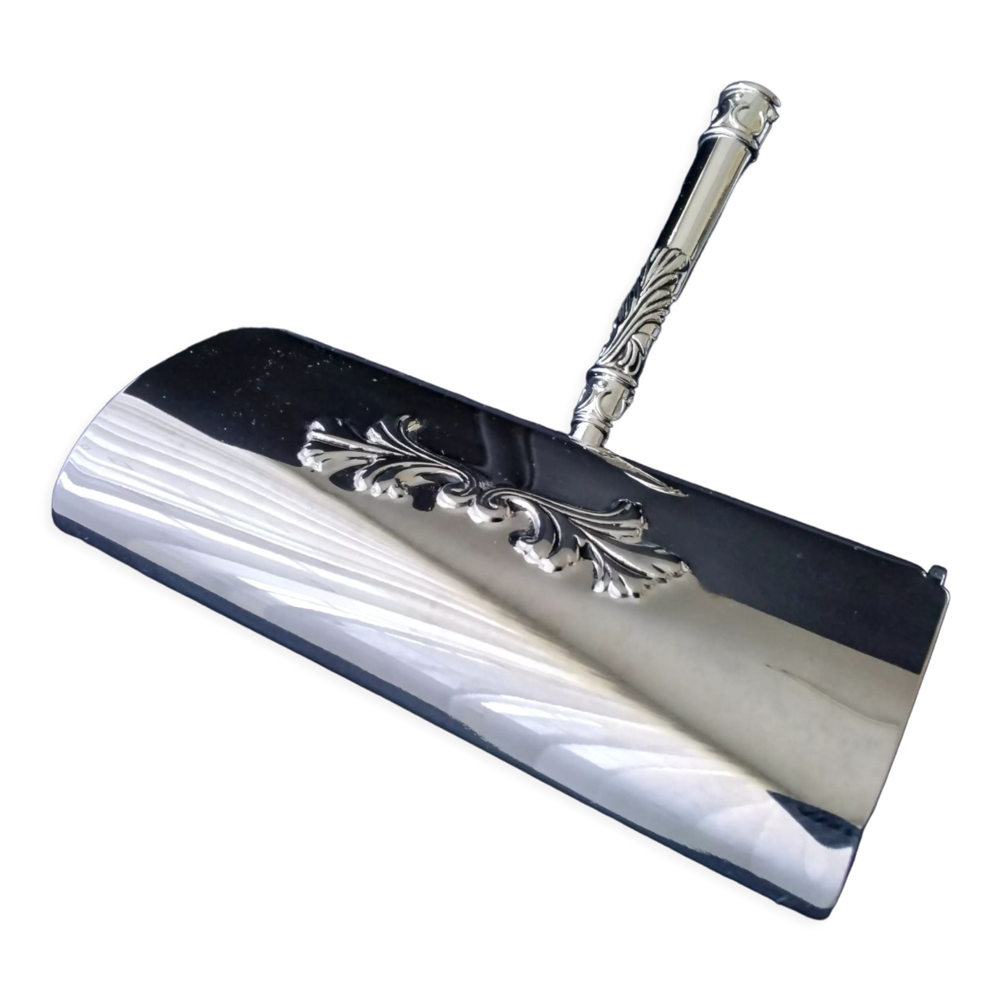 Silver metal roller crumb picker