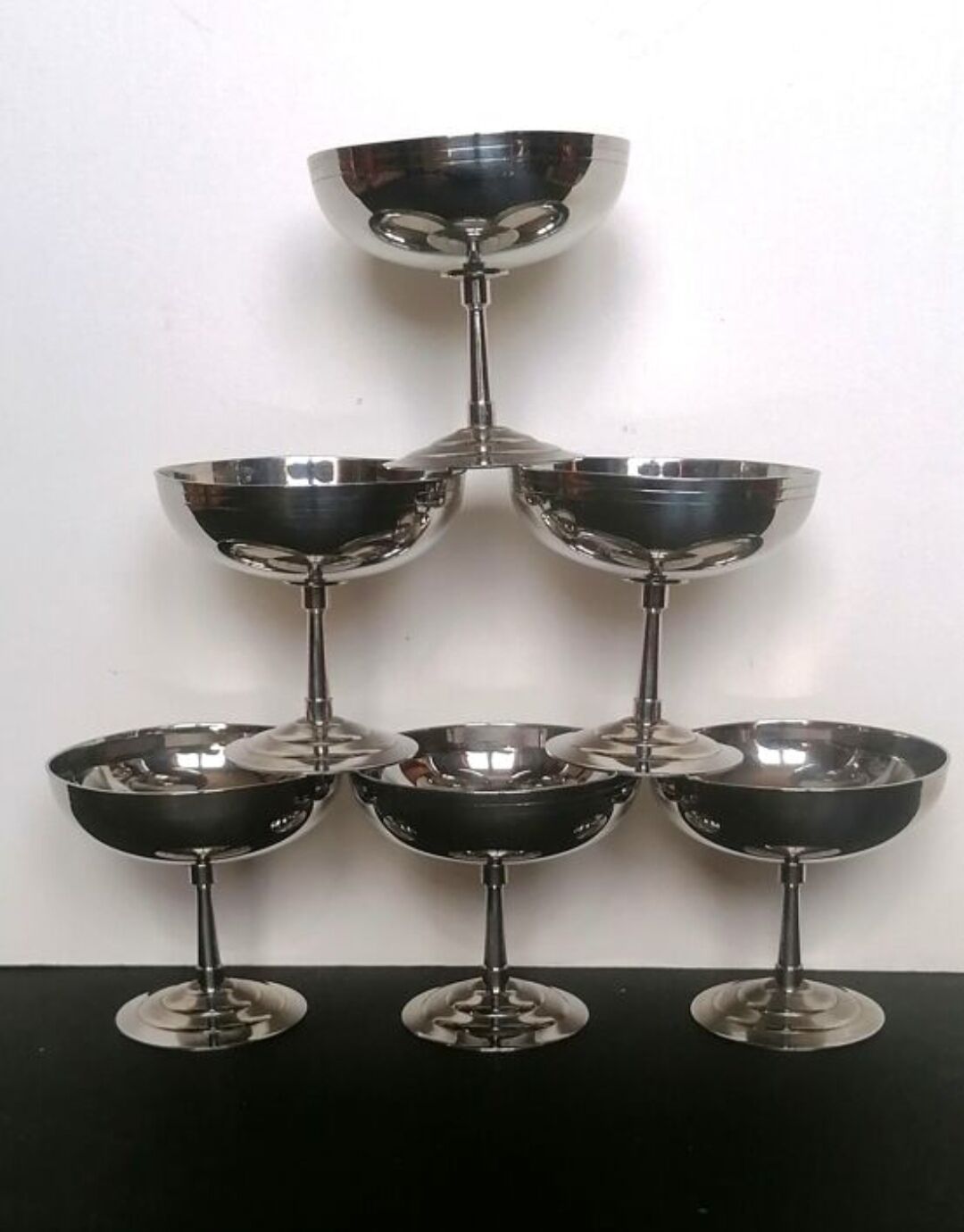 6 coupes à glace Letang Remy inox 18/10