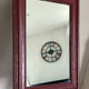 Solid oak mirror nineteenth century assembly mortise tenons