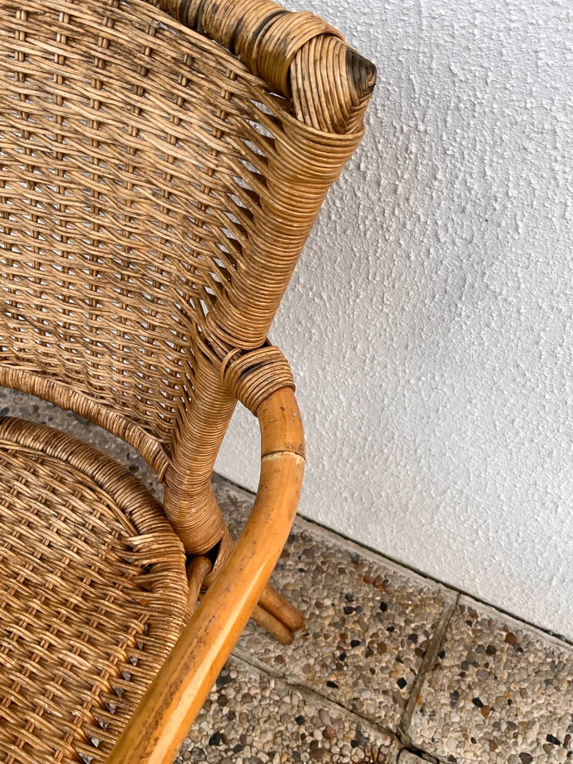 Set of 4 bamboo chairs